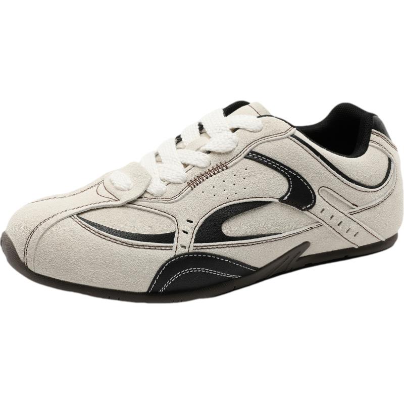 复古德训鞋男士2025新款秋冬季百搭运动休闲板鞋增高平底赛车鞋女 - 图3