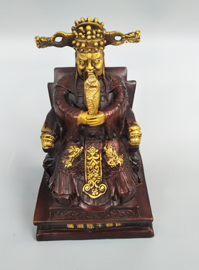 龙王神像坐像黄铜龙王菩萨摆件