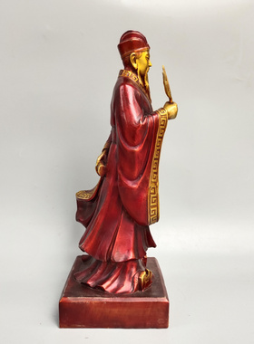 诸葛亮铜像摆件高60厘米卧龙孔明