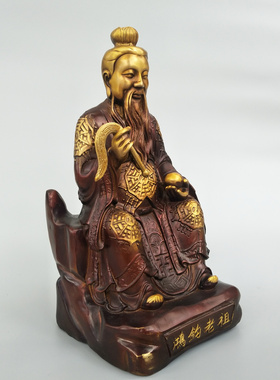 铜鸿钧老祖陆压道人中式客厅摆件