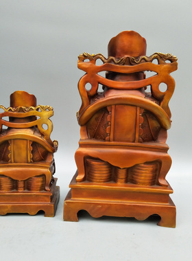 文财神坐像黄铜招财中式佛堂摆件