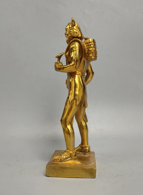 黄铜仿古诊所尝百草神农药王摆件