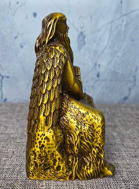 八卦祖师爷伏羲大帝铜像摆件家居