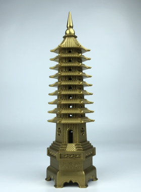 铜文昌塔摆件书房九层十三层宝塔