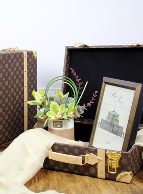 样板房衣帽间衣柜k书架装饰架皮箱装饰收纳盒储物箱家居收纳整理