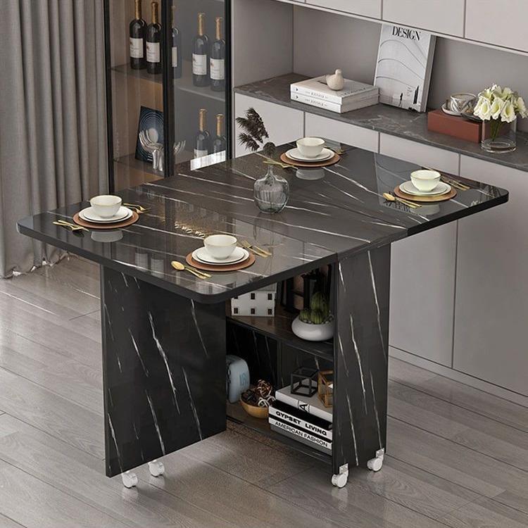 动折叠餐桌家yzte4WWm用小户简易多功能移长形租型房吃饭小桌方子 - 图0