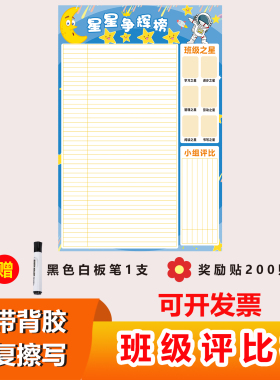 班级评比栏墙贴教室布置你追我赶幼儿园红花榜表小学生小组积分表