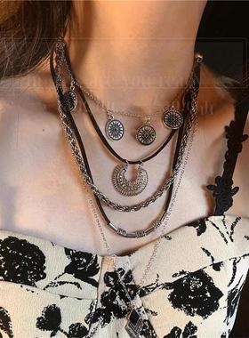 吉普赛~多层夸张长款项链