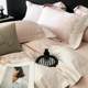 Light luxury style long velvet cotton pure cotton four-piece set cotton French high-end all-cotton quilt cover bed sheet floral embroidery bedding