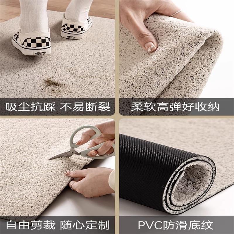 丝圈入户地垫绿色现代足球场进门地毯门厅玄关刮泥蹭土防滑脚垫子 - 图2