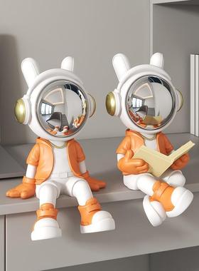 网红宇航员太空人摆件书挡客厅酒柜办公室书房桌面家居装饰品工艺