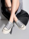 Saturday thick-soled canvas shoes for women 2025 new summer soft sole without tiring feet one foot one foot one foot one foot cloth shoes half tow