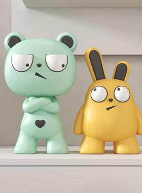 网红潮软玩卡通摆件电视柜奶风厅装客玄关油书前铃实力柜可爱家居