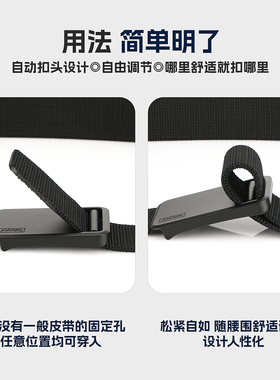 简约百搭合金尼龙帆布休闲裤腰带