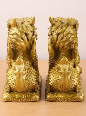 【正品】礼品麒麟财富黄铜工艺品