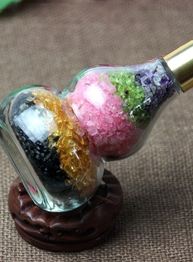 速发办家阁水晶碎石五行葫芦摆件水晶散石福公室客厅缘居饰品