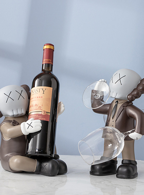 速发桌酒架摆件轻奢餐红客设摆厅欧式创意酒柜创意装饰品