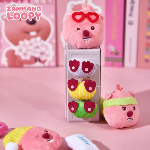 zanmang loopy露比毛绒立体冰箱贴小海狸个性周边装饰磁力贴 - 图3