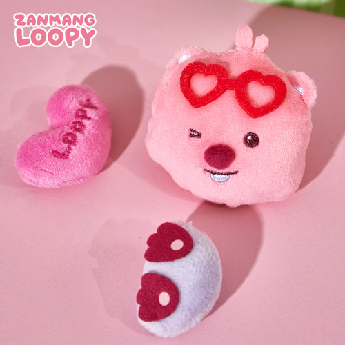 zanmang loopy露比毛绒立体冰箱贴小海狸个性周边装饰磁力贴 - 图0