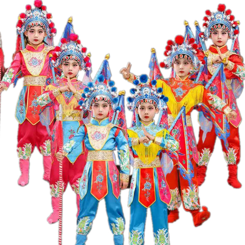 小荷风采儿童刀马旦演出服少儿花木兰戏曲京豫剧表演花旦舞蹈服装 - 图3