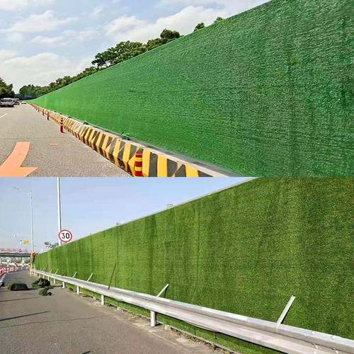 仿真草色皮围挡市政道绿植围墙草坪ARY装配式围蔽板绿铁皮挡路定 - 图0
