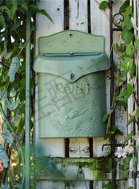 美式复古属挂壁信箱报信箱fyNQ8dym创意装客户厅庭院别墅外饰品