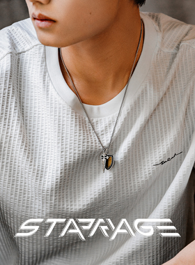 星宇纪 男士项链原创设计剑与盾意大利风轻奢配饰高级感男生项链