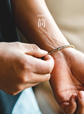 星宇纪镀18k金钛钢轻奢男士手链