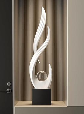 风生水起玄关装饰摆饰客厅轻奢高档办公室壁龛电视柜落地开 业礼