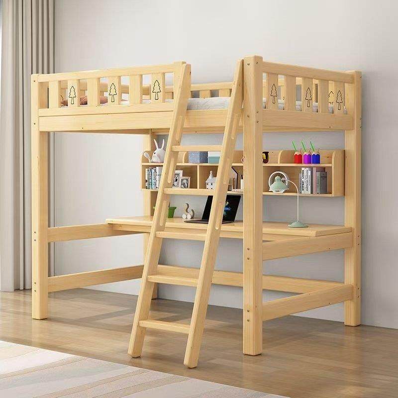 实木高架床成人单上层儿童高低床带书桌宿舍多功能组合床上床下桌,淘宝优惠券,粉丝福利购,淘宝优惠卷