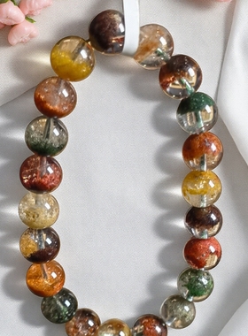 一物一图天然无优化精品四季幽灵时尚男女水晶手链礼物招财纳福