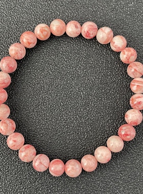 天然原矿高品质朱砂手链鸡血石手串原石红色小饰品礼物