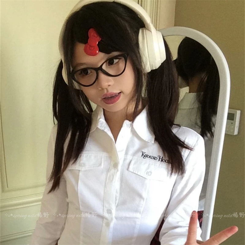 日系红色Kitty蝴蝶结发夹甜美可爱少女感刘海侧边夹子鸭嘴夹发饰 - 图2