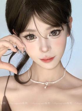 法式赫本风水滴锆石珍珠项链