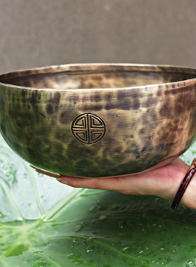 尼泊尔颂钵音疗瑜伽n冥想钵梵音钵盂手工铜罄法器佛音碗静心桑塔