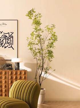仿真绿植马醉木室内盆栽摆件高级轻F奢吊钟假树落地仿生植物装饰