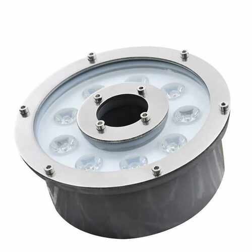 贝工LED铝合金喷泉灯户外广场水池喷泉中孔圆形涌泉灯IP686W蓝光B - 图1