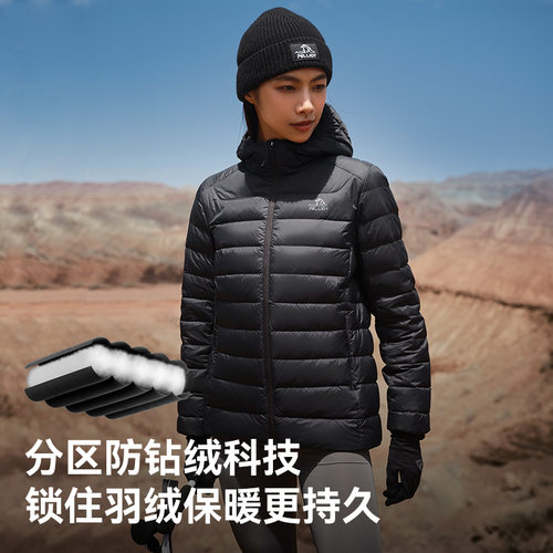 伯希和户外轻薄排骨羽绒服男士新款800蓬鹅绒情侣外套冲锋衣内胆 - 图2