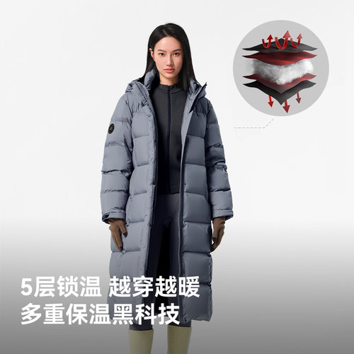 【赵露思同款】伯希和极光MAX户外700蓬羽绒服女长款鹅绒服外套 - 图2