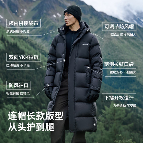 【赵露思同款】伯希和极光MAX户外700蓬羽绒服女长款鹅绒服外套 - 图3