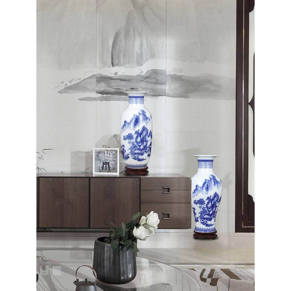 景德镇陶瓷器仿古青花瓷大花瓶摆件客厅富贵竹插花家居工艺装饰品,淘宝优惠券,粉丝福利购,淘宝优惠卷