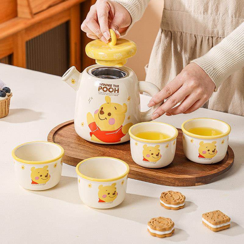 维尼熊陶瓷茶壶可爱茶壶茶杯家用下午茶茶具套装乔迁结婚生日礼物,淘宝优惠券,粉丝福利购,淘宝优惠卷