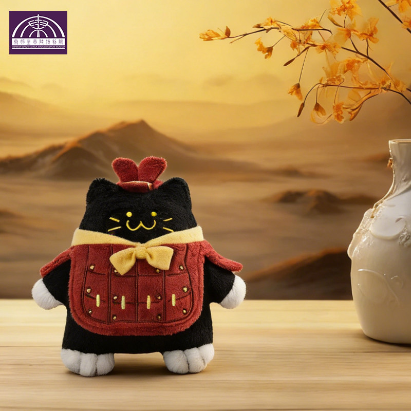 秦始皇兵马俑博物馆朕的毛绒将军喵踏雪寻梅黑猫西安文创旅游礼品