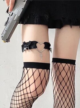 蝴蝶结爱心铃铛腿环大腿饰品
