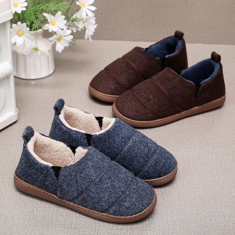 果洛菲毛毡棉拖鞋防滑包跟男秋冬季居家鞋加厚保暖老人棉鞋女外穿,淘宝优惠券,粉丝福利购,淘宝优惠卷