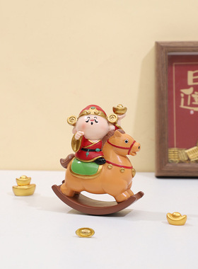 新年国潮生肖马上有财财神摆件