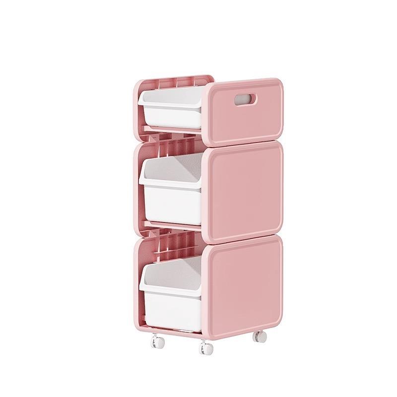 书包置物架可移动小推车书本收纳架家用多层桌下学生放书包滑轮柜 - 图3