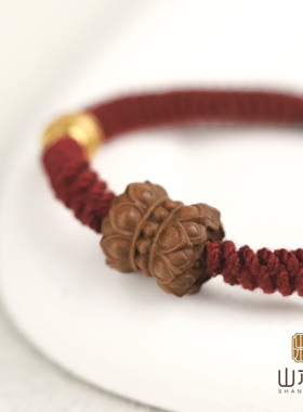 【本命年莲花红色檀香木手绳】