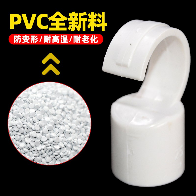 现货速发PVC钩管卡吊卡4分20PPR水管6分25固定勾卡2管件地面开槽 - 图2