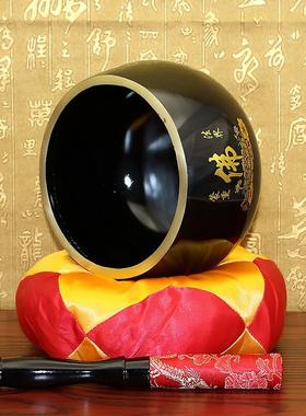佛堂用品4-12寸纯铜铜磬引磬铜庆引庆木鱼法器大小号摆件全国包邮